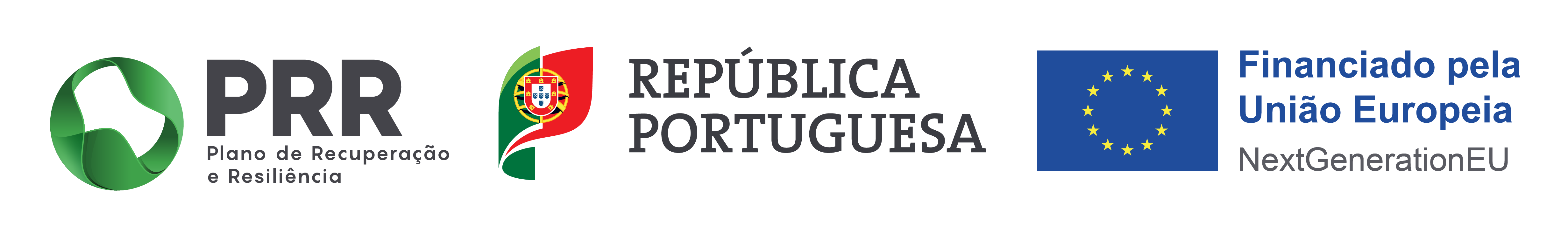 PRR · Portugal 2030 · República Portuguesa · Financiado pela União Europeia · NextGenerationEU